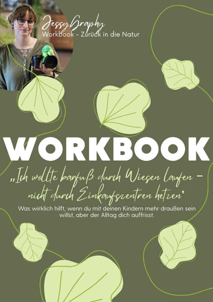 Vorschaubild von der Titelseite. Workbook "Ich wollte barfuß durch Wiesen laufen – nicht durch Einkaufszentren hetzen".